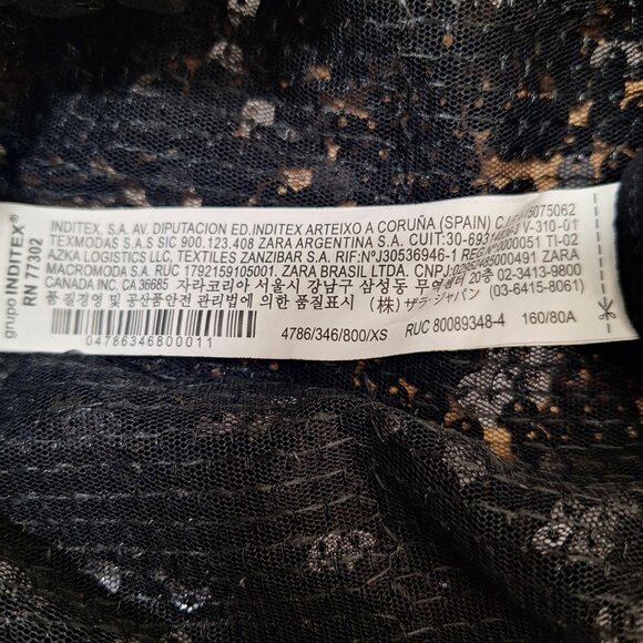 Zara Womens Dresses Black Sequin Tunic Long Sleeved Size XS - Picture 6 of 7